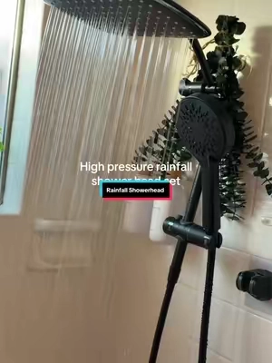 grab it while its in stock🤩#Hibbent Upgraded 10" Shower Head Combo, High Pressure Rainfall Showerhead with 5 Spray Modes Handheld, All Metal 3-way Diverter Shower Arm, 59" Hose and Holder, Height Adjustable Dual Shower Head, Chrome, home essentials