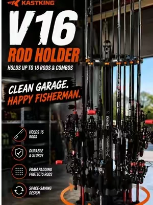 Finally got my fishing rods under control #kastkingusa #FishingGear #RodHolder #GarageOrganization #BassFishing @KastKingUSA 