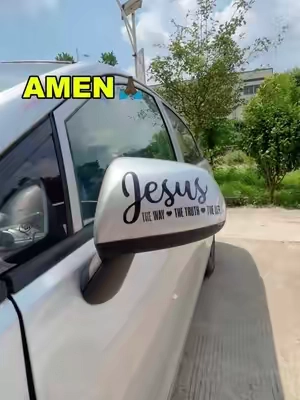 Jesus THE WAY❤️THE TRUTH ❤️THE LIFE Car stickers.pack of 2pcs (1 pcs silvery and 1 pcs black)🥰🥰🥰❤️❤️❤️🙏🏻🙏🏻🙏🏻#caraccessories #GiftedInLove #foryou #carstickers #jesussaves