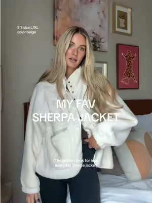 Fourth color of this one it's SO GOOD im begging you don't overpay for this! 🥲 #sherpa #sherpajacket #jacket #falljacket #trending 