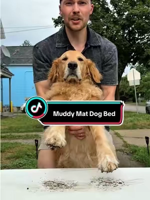 this is the only dog bed we’ve been rocking #dogbed #muddymat #dogaccessories #CleanTok #dirtydog 