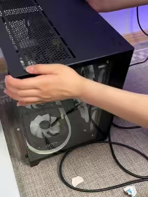 Has anyone struggled to shift their pc tower around the desk #fyp #tiktokshop #desksetup #pcstand 