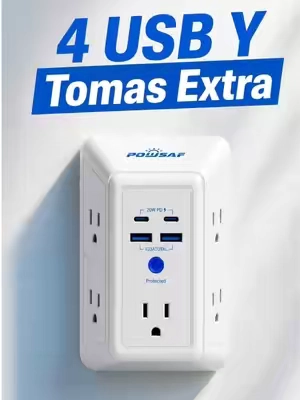 Una simple actualización que su hogar realmente necesita ⚡ Más enchufes, carga USB y una luz nocturna incorporada para hacer la vida diaria más fácil, todo sin el desorden. El extensor de salida POWSAF está a la venta ahora + envío gratis 🚚✨ #homeorganization #apartmentfriendly #smallspacesolutions #homegoodsfinds #homehack #smallspaceliving#powsaf  #blackfriday #surgeprotector #tiktokshopblackfriday #tiktokshopcybermonday #fyp #dealsforyoudays #summerwins #TikTokshopbacktoschool #homefinds
