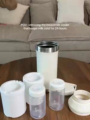 a breastfeeding essential 🍼🤩 #breastmilkcooler #breastmilkstorage #breastfeedingworkingmom #pumpingmom #babyessentials @Baby Brezza 