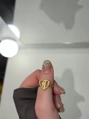love this gold initial ring😍😍😍😍 #goldring #gold #initial #initialring #goldring 