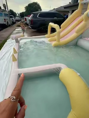 One expensive day out vs. a whole summer of memories at home 💦☀️ The math was easy for us. 👀   #summeractivities #bouncehouse 