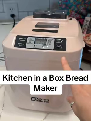 Kitchen in a box bread maker! Works great for effortless homemade bread at home.               Recipe:  • 1 cup warm water • 2 tbsp butter or oil • 3 cups bread flour • 2 tbsp honey • 1.5 tsp salt • 2.25 tsp instant yeast #breadmaker #homemadebread #kitcheninabox #kitchengadgets #tiktokbacktoschool 
