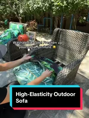 Crazy how just slipping these on made my whole outdoor set feel brand new again ✨ #CushionCovers #HomeRefresh #EasyUpgrade #TikTokshopbacktoschool #EverydayStyle  