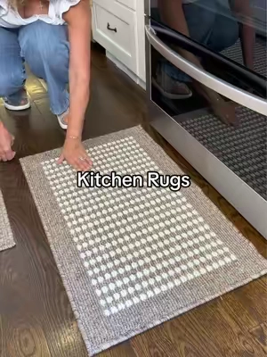 This three-piece set of kitchen rugs from TTS really surprised me. The quality and the look give high end vibes but these are so affordable. ##kitchenrug##kitchenrugs##kitchenmats##kitchendecor##kitchenessentials