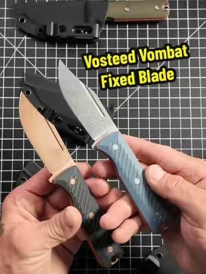 The Vosteed Vombat Fixed Blade 🔥 3.16” of AEB-L steel, only 3.2 oz, and comes with a Kydex-style sheath. This is the Bowie version, but they also have a Drop Point—click the link and check out their shop! #Vosteed #Vombat #FixedBlade #KnifeEDC #EDCGear 