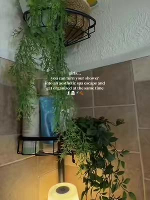ok but the way this shower rack has my transformed my bathroom into a dreamy spa escape. 😮‍💨 #showerrack #showercaddy #bathroomorganization  #TikTokshopbacktoschool 