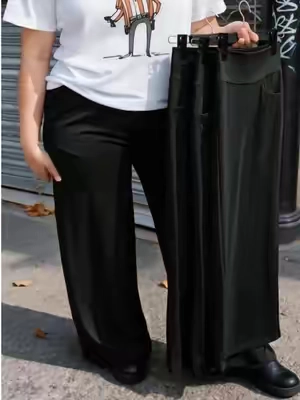 [M-6X] Flowy and lowkey expensive #BLOOMCHIC #plussize #Trousers #dailywear #womenswear