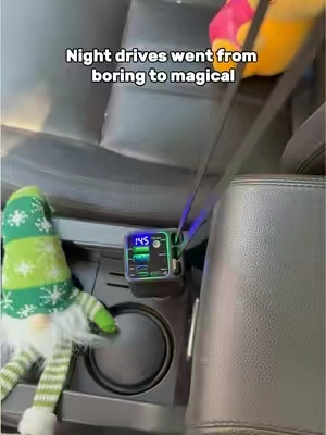 All seven ports in use, and the backseat gets a star show ⭐ #ChargingStation #FamilyRoadTrip #StarProjector #CarGadget #roadtripessentials 