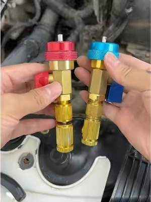AC not blowing cold? Don't rush to the shop. Most of the time, it's not the compressor — it's just a bad valve core. A shop will charge you hundreds to replace a $2 part. With this GJANSH valve core remover tool, you can swap it yourself in 3 minutes. No refrigerant loss. Zero waste. Works on high and low pressure ports. Compatible with R134A, R1234yf, and R22. Built-in ball valve seals tight, no leaks. One tool, one fix, pays for itself. Link below — grab it before they're gone.#R134A #valvecore #ACtool #ACrepair #carcare   