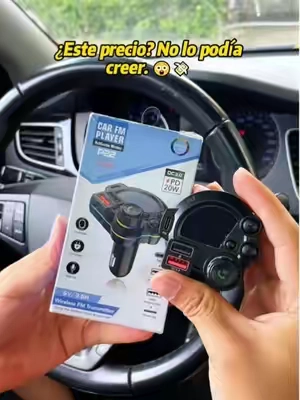 Un pequeño dispositivo sencillo para escuchar vía Bluetooth en tu auto. Compra este transmisor y resuelve eso. #carfinds #caradapter #bluetooth #fmtransmitter #player
