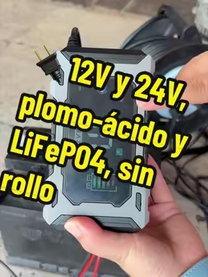 🏍️ Sirve para carro, moto, lancha, 12V y 24V, plomo-ácido y litio, sin rollos#tiktok#tiktokshop#Summervibes