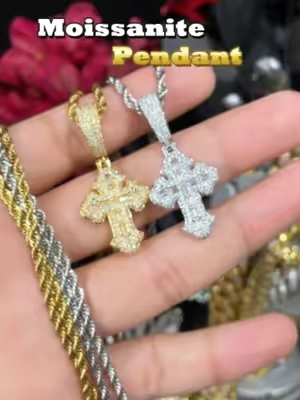 The viral moissanite cross pendant is now available in a gold version—get yours fast! Summer Special.#delzzad #tiktokshopsummersale #moissanitejewelry #summerjewelry #sparkleandshine #moissanite #crosspendant #crossnecklace #jesuschrist #chritiantiktok
