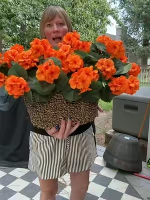 No green thumb required. These flowers are gonna last you all season long and look gorgeous. #FallFlowers #Geraniums #FallDecor #OutdoorLiving