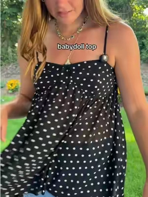 flowy babydoll top 🤍 @CiderCloset  #babydoll #y2k #fallfashion #tiktokshopcreatorpicks #BackToSchool 