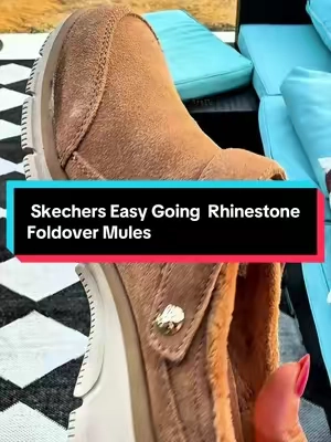 8:7  Skechers Easy Going  Rhinestone Foldover Mules #TiktokShopCreatorPicks #TikTokshopbacktoschool #qvcloyaltyprogram 