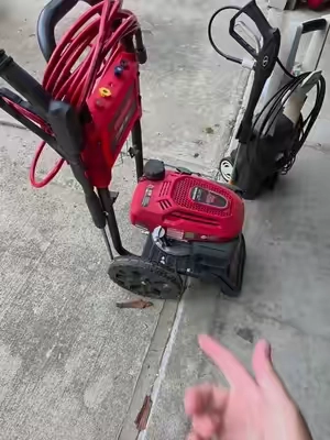 My gas pressure washer has been collecting dust ever since I switched to an electric one. It's lightweight, easy to move around, and comes with four nozzles plus a foam cannon, making cleanup quick and simple. #pressurewasher #homeimprovement #garage #pressurewashing #tiktokshop 