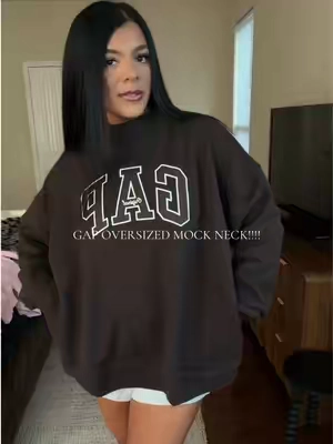 SIZE: L/XL Gap came out with oversized mock necks with pockets! I’m so obsessed with the chocolate brown and pink for Fall! The perfect oversized comfy fit and it’s so soft inside. Gap Mock Neck. Gap Oversized Sweatshirt. Gap Oversized Mock Neck. #gap #mockneck #sweatshirt #oversizedsweatshirt #sweatshirts 