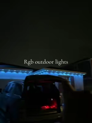 Permanent Outdoor RGB Eaves LED Strip Light, IP67 Waterproof Dimmable, App & Remote Control, DIY Under Eave House Lighting for Christmas & Outdoor Decor, Dimmable Led Lights, Rgb Led Outdoor  @Segrass  #rgblights #stringlights #outdoorlights #ledlight 