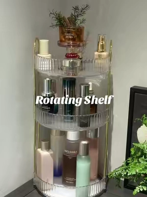 Resurrect your beauty graveyard. One spin, VIP unboxing. #makeuporganization  #rotatingshelf #BeautyTok #organizationhack #TikTokshopbacktoschool 