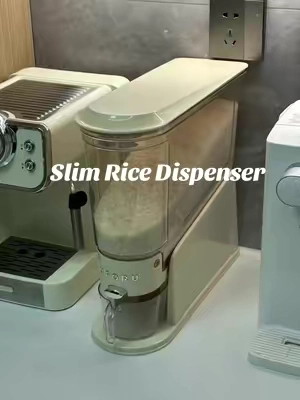 Fits any gap. Press for rice. No pests. No mess. 🙌 #KitchenHacks #rice #organization #foodstorage #kitchengadgets 