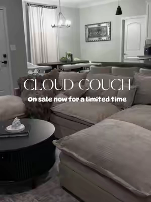 ☁️🤍 If you’ve been waiting for the perfect time to get the viral cloud couch, this is it! It’s on sale right now, and don’t forget to check and clip the available coupons for even more savings. I have mine in Oatmeal, and it’s easily one of the coziest pieces in our home. ✨ @OVIOS  #ovios #cloudcouch #furniture #affordablefurniture #modularsofa  