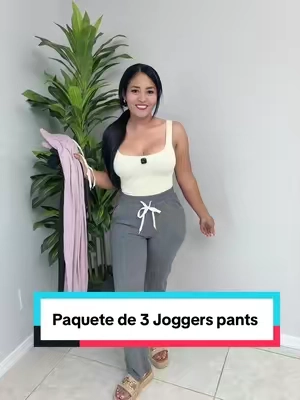 3 Pants súper cómodos con cordón ajustable en la cintura #joggers #pants #casualsports #dealsforyoudays #tiktokshopcreatorpicks 