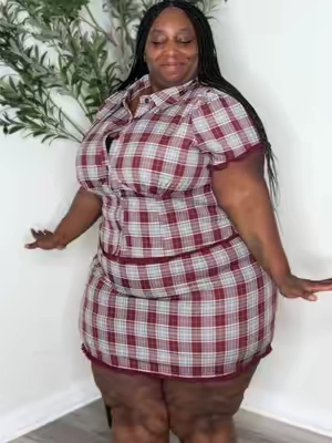 Plus Size Plaid Outfit #plaid #plussize #tiktokshop #fashion #fyp 
