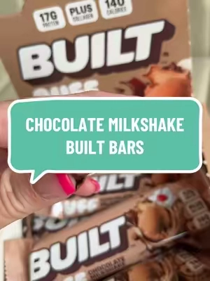 These chocolate milkshake protein bars are my favorite 🤩 @Built Bar #proteinbar #builtbar 