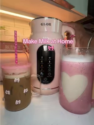 As much coffee as I drink, I can’t keep buying Oatmilk when I can make it at home🥛🎀 #milkmaker #oatmilk #kitchenappliance #nutmilkmaker #pinkaesthetic  