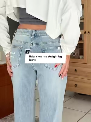Halara’s popular low rise jeans come in a straight leg version!  @Halara_official  #lowrisejeans #straightlegjeans #halarajeans #halara #TikTokshopbacktoschool 