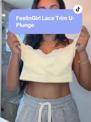 #FeelinGirl #LaceTrim #UPlunge #bra 