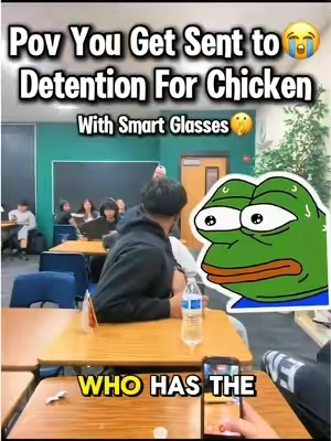 POV you get sent to detention for having chicken😭#fyp #school #smartglasses #aiglasses #tiktokshop 