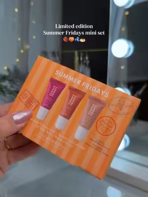 🍓🍑 limited edition summer fridays mini summer set #summerfridays #summerfridayslipbalm #giftsforher #lipgloss 