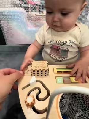 Montessori activity table and busy board! #montessoritoys #activitytable #babytoys #tiktokshopsummersale #TikTokshopbacktoschool 