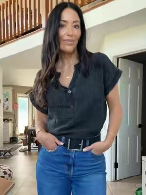 These 100% cotton tops are the most comfortable. They’re what I grab when I just cannot with anything laying against my skin. 