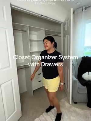 Closet Organizer System with Drawers #closetorganizer #closetsystem #CyclysioClosetOrganizer #TikTokShopCreatorPicks #backtoschoolshopping 