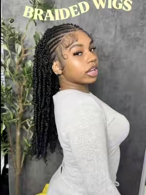 SAVE HOURS OF DOING HAIR WITH THIS WIG 🥹🥹🥹 @FRODIO #frodio #passiontwist #braidedwig #wigtok #fyp 