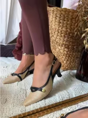 Clarks Collection Sling-Back Kitten Heels @QVC, Inc  #clarks #heels #kittenheels #tiktokshopcreatorpicks