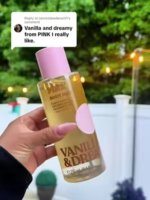 Replying to @secretdeoderant1 found it! #vspartner #vanillaanddreamy #pinkbodymist #victoriassecret 