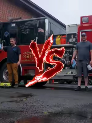 touchless car wash vs 4 guys hand washing a fire truck — who's faster? #trucking #detailing #satisfying