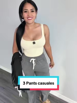 3 Pants súper cómodos con cordón ajustable en la cintura #joggers #pants #casualsports #dealsforyoudays #tiktokshopcreatorpicks 