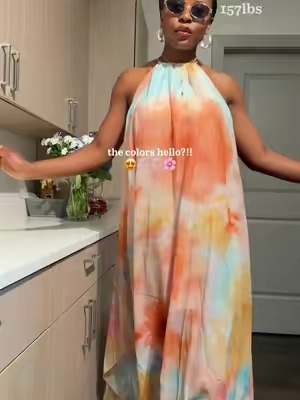 the colors on this dress ☺️🌸 #dress #flowydress 
