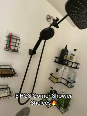 These 5 PCS Corner Shower Shelves are VERY! incredible and reliable😁👏🏽