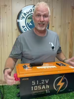 VEVOR 48V 105Ah Lithium Golf Cart Battery 51.2V LiFePO4 With Charger App And LCD Monitor #GolfCartBattery #LithiumBattery #LiFePO4Battery #GolfCartUpgrade #TikTokShopCreatorPicks @VEVOR Store 