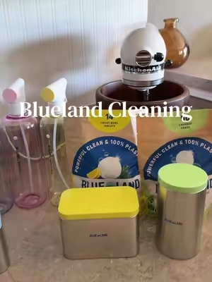 Blueland has made it easy for me to switch a ton of my products over at one time 👏🏻 #CleanTok #clean #cleanwithme #cleaninghacks 